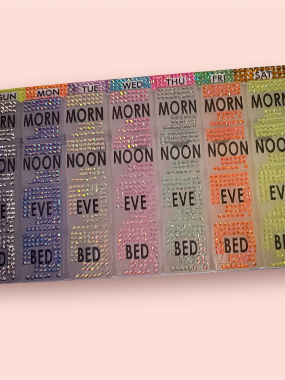 Daily Pill Organizer Sticker Set - Rainbow Reminder Labels